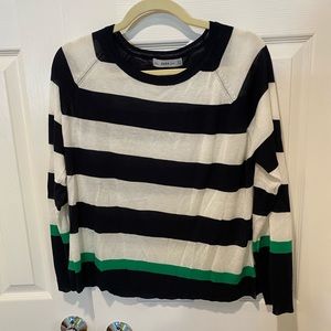 Zara sweater navy and white stripe size medium
